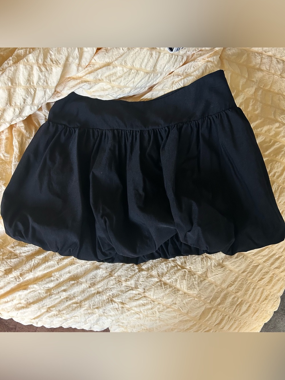 Princess Polly Black Bubble Hem Skirt